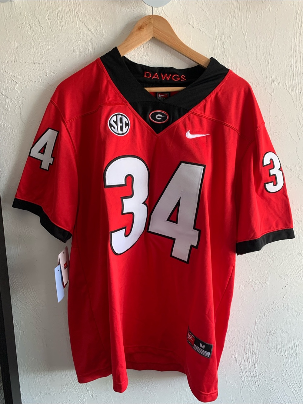 NWT Nike Georgia Bulldogs Red Herschel Walker #34 Football Jersey - Men